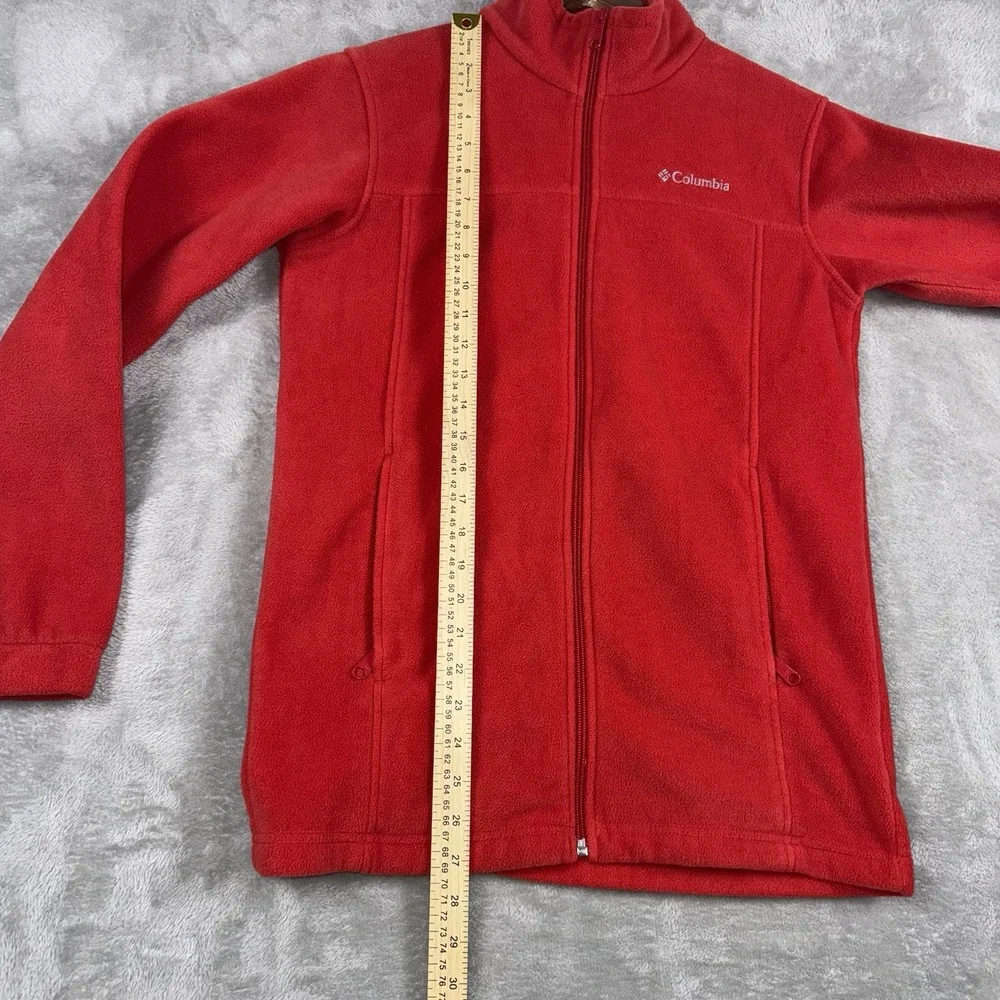 Columbia Fleece Jacket Red Full Zip Outdoor Boys  Size Extra‎ Large